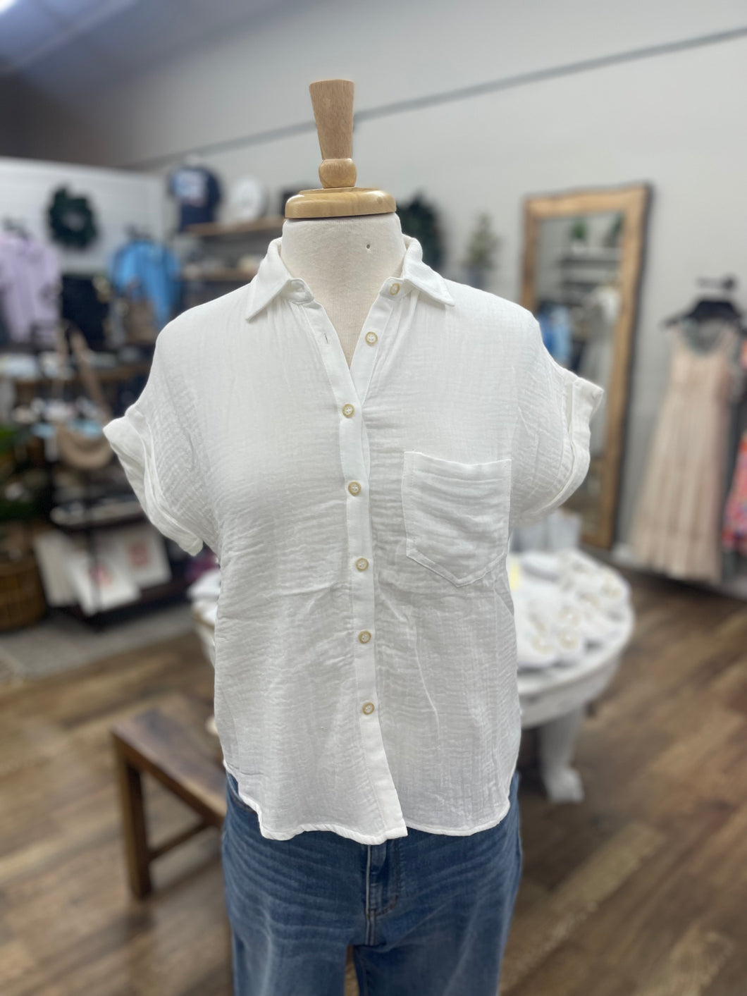 Off White Button Up