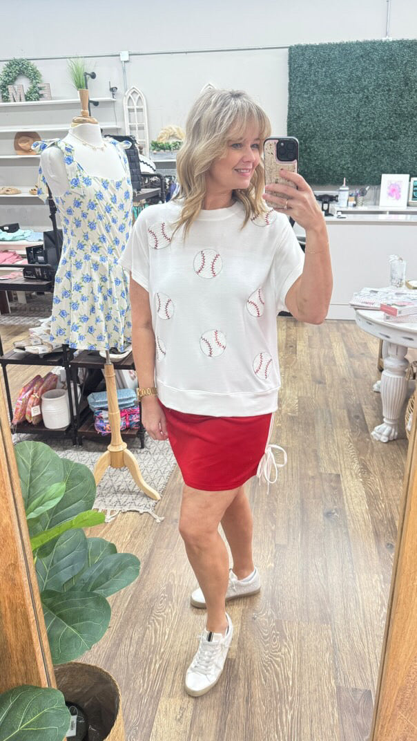 Red White Skirt