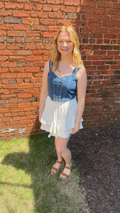 Dark Denim Crop Tank