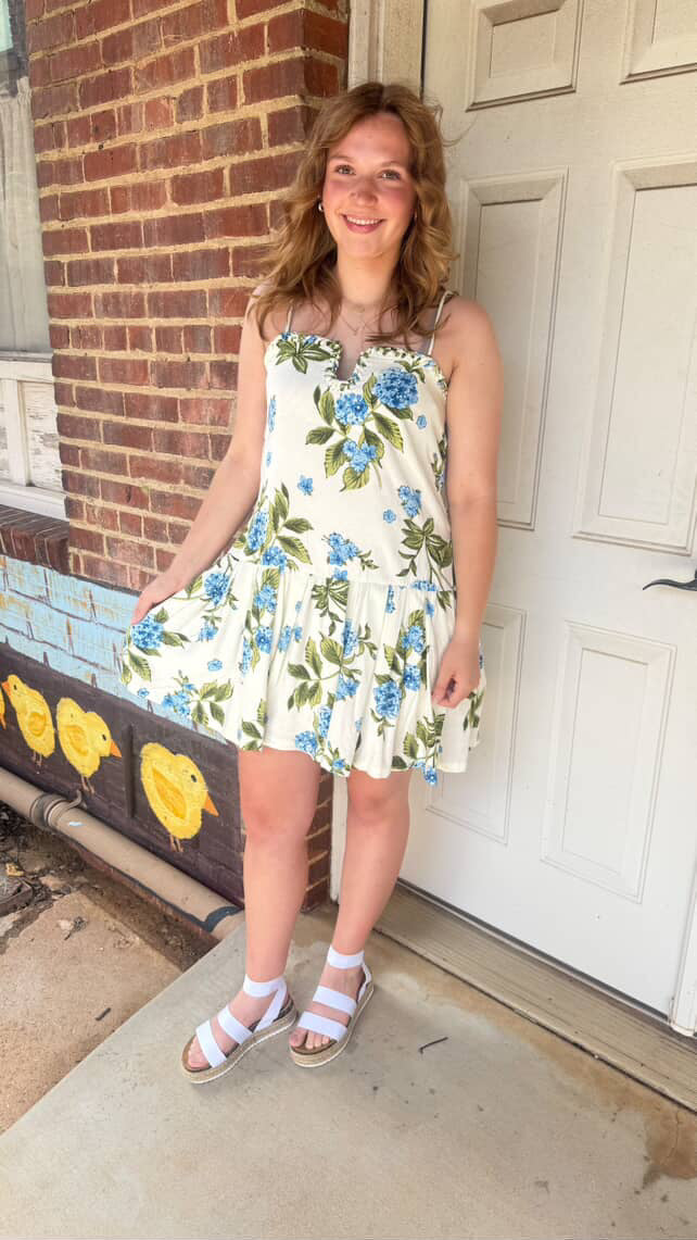 Cream Florals Dress