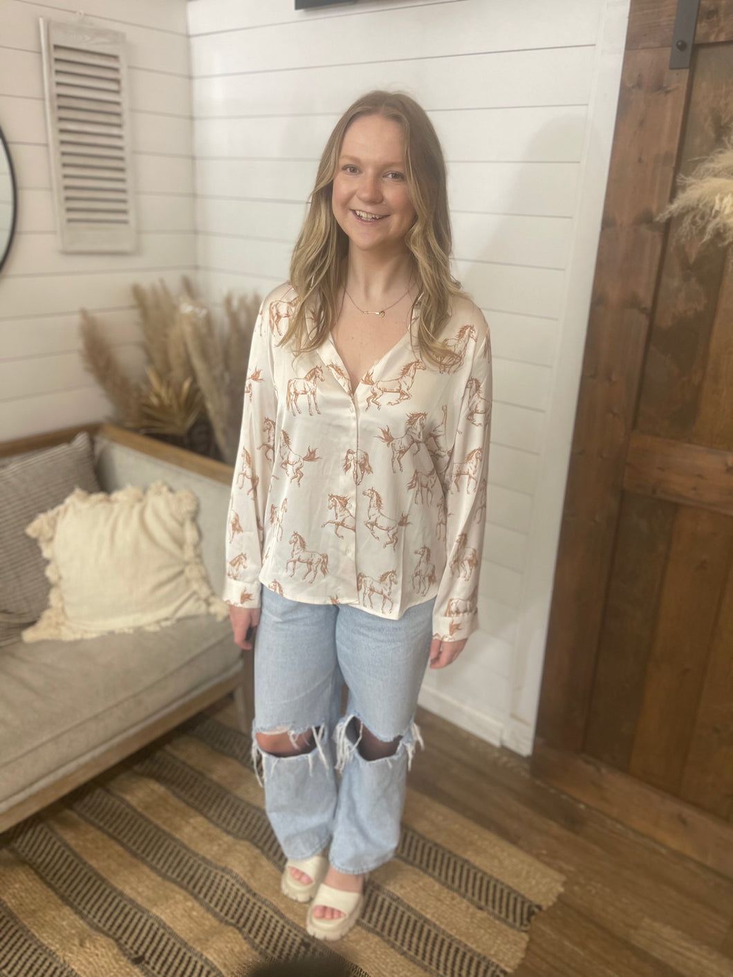 Long Live Cowgirls Button Up