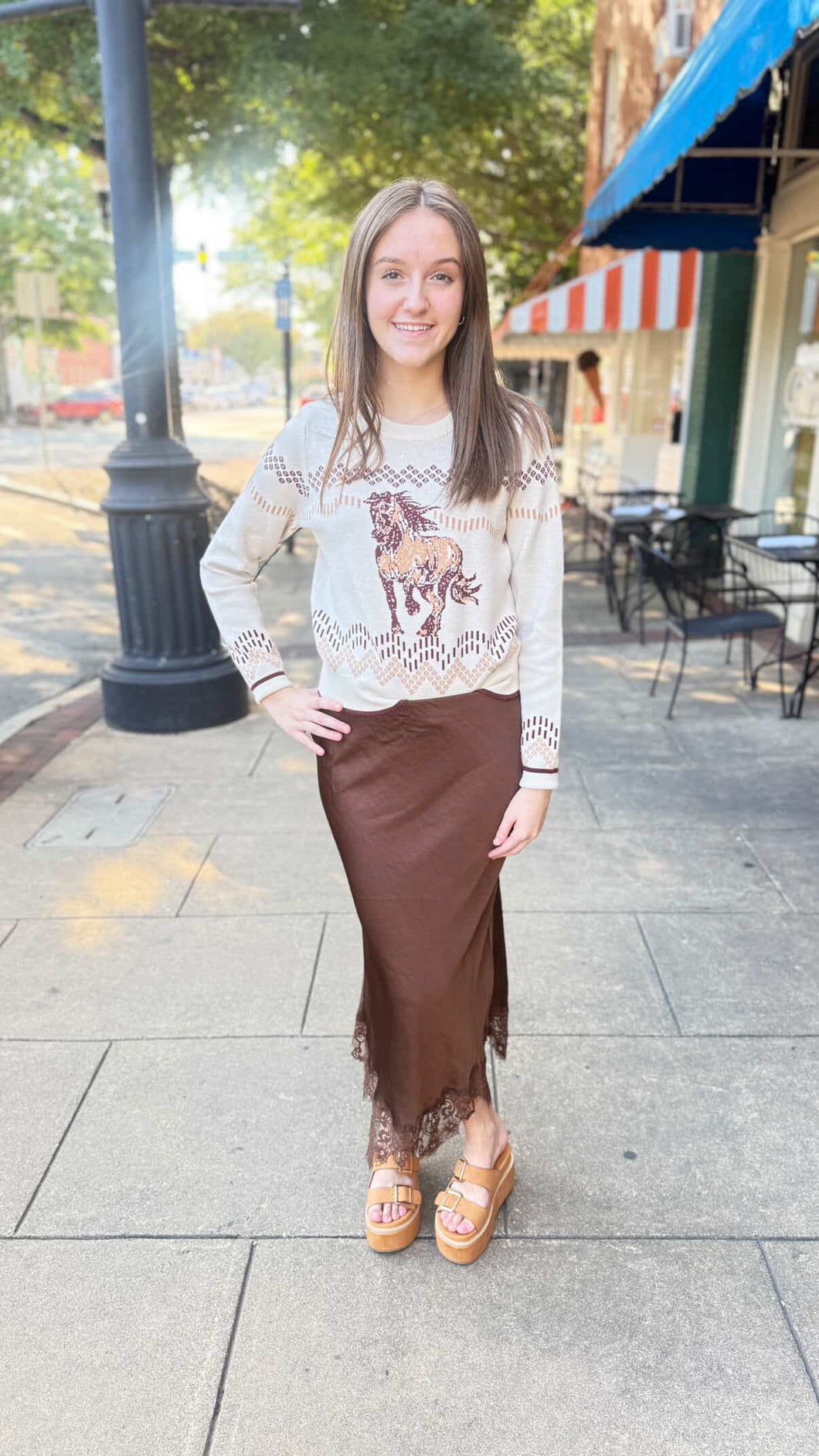 Lace Trim Skirt