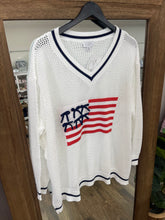 Load image into Gallery viewer, White American Flag Sweater
