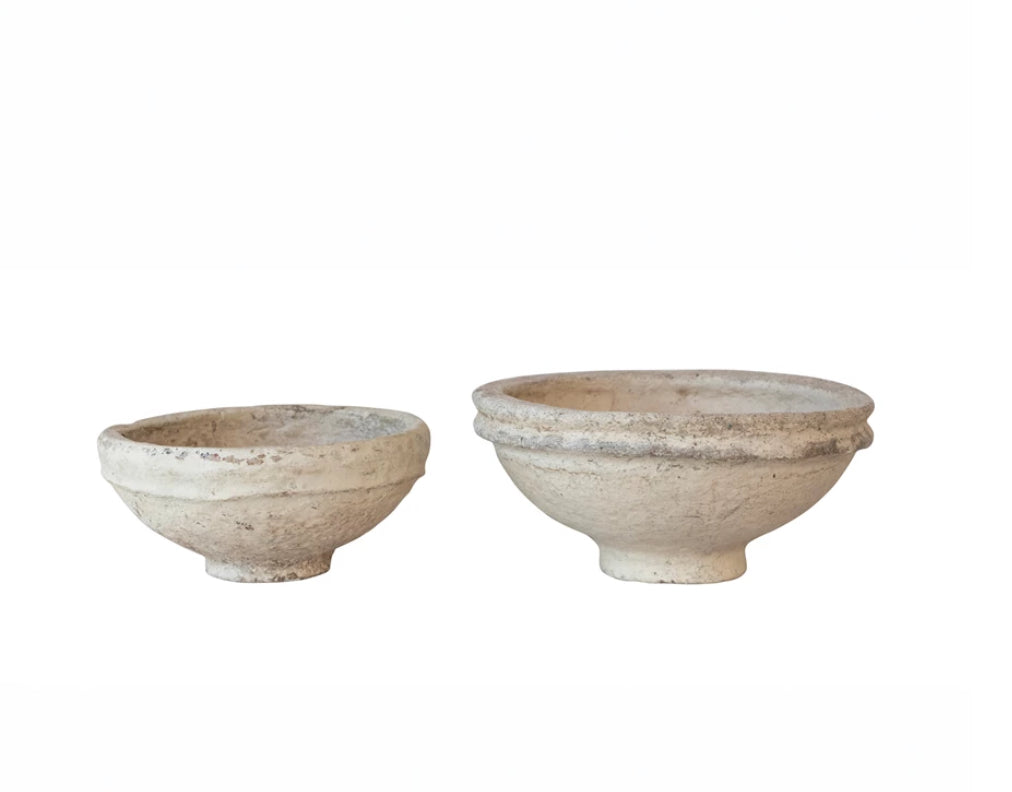 Found Decorative Paper Mache Bowls