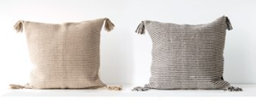 Cotton Woven Striped Pillow