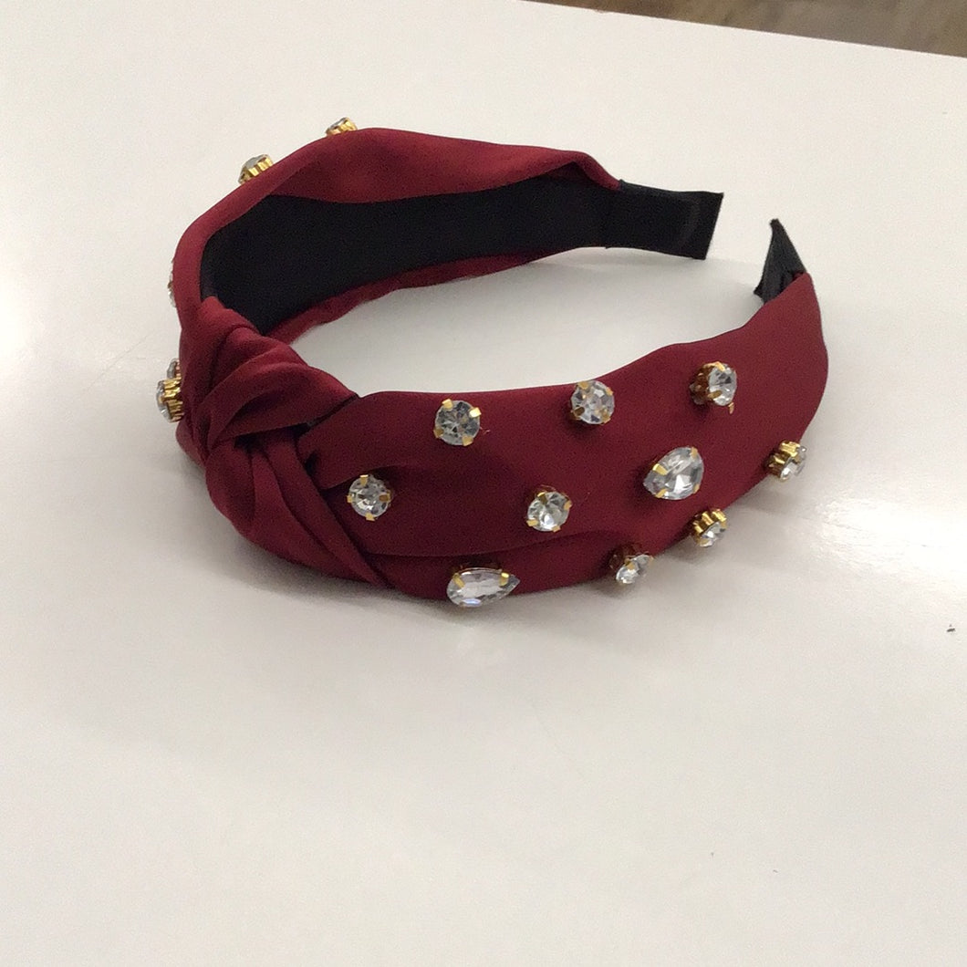 Burgundy Jewel Headband